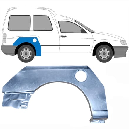 Reparatiepaneel achterspatbord voor Volkswagen Caddy 1995-2004 / Rechts