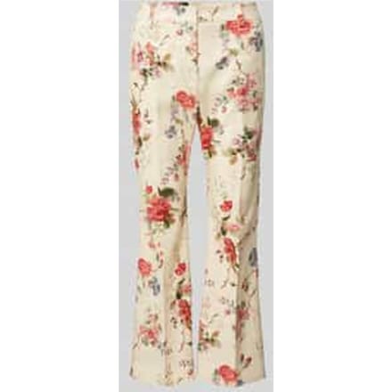 Flared stoffen broek met persplooien, model 'CADMIO'