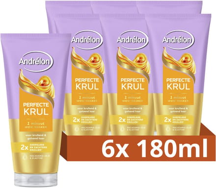 Andrélon -1 Minuut Haarmasker - Perfecte Krul - 6 x 180 ml