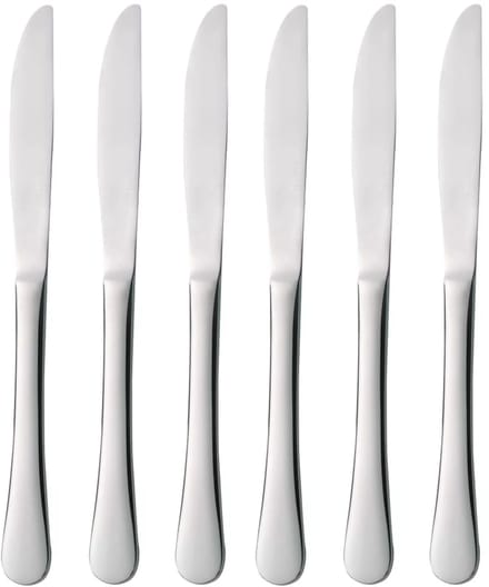 HENDI Tafelmes set - Bestek - Roestvast staal - 230mm - 6 stuks - Grijs