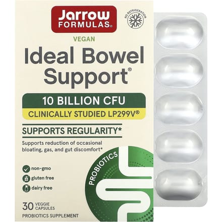 Jarrow Formulas, Vegan Ideale Darmondersteuning, 10 miljard CFU, 30 vegetarische capsules