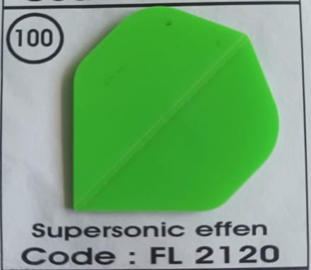 Dart Flights - 10 sets (30 stuks) - 100 micro - Supersonic - FL2120 - fluo groen