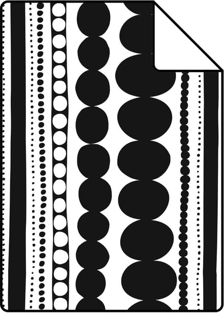 Proefstaal ESTAhome behang kralen zwart en wit - 26.5 x 21 cm - 138838-S