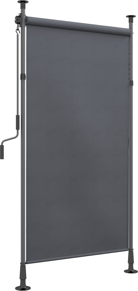 Donkergrijs Aluminium polyester buitenzonwering voor balkon 150x310cm