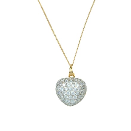 Gleaming Heart Necklace Gold 14K