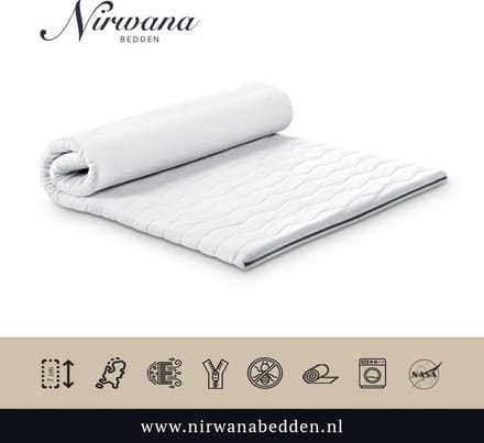 90x200 Topdekmatras - Topper NASA-VISCO - Traagschuim - 7 CM