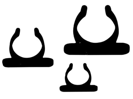 KUNSTSTOF CLIPS, DIAMETER 40MM, ZWART