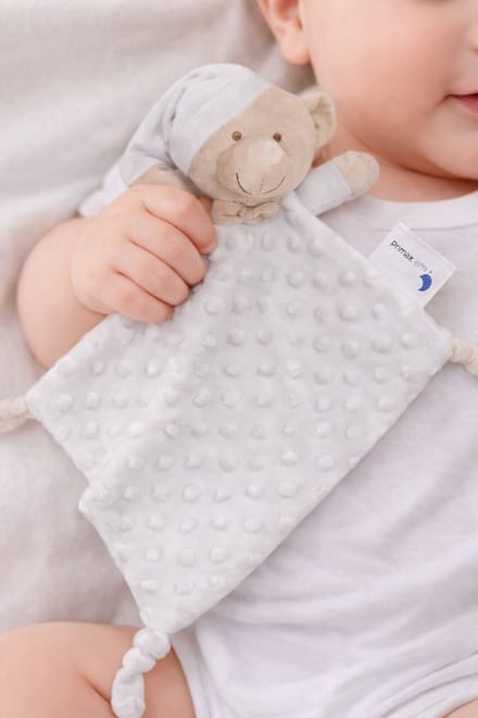 Interbaby Knuffeldoekje Beer Junior 28 X 17 Cm Polyester Grijs