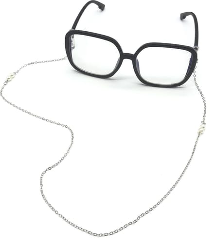 Brillenkoord - Brilkoord - Brilketting - Bril accessoires - 60 cm - Zilver - Witte parels