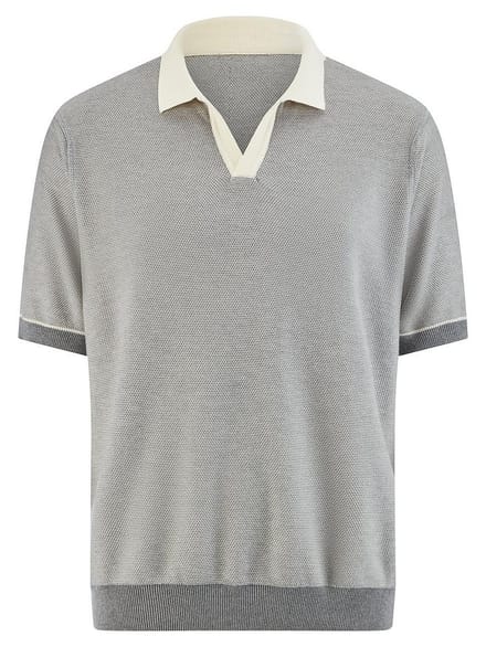 Gebreid poloshirt Van Louis Sayn grijs