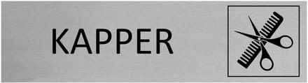 CombiCraft aluminium deurbordje Kapper - 165 x 45 mm met tape