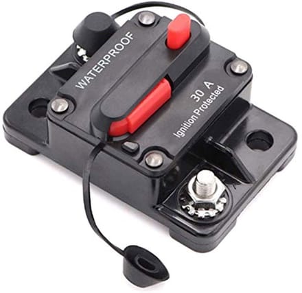 Auto Circuit Breaker 30A - Waterdichte Inline Stroomonderbreker voor Auto en Marineboot - Handmatige Reset