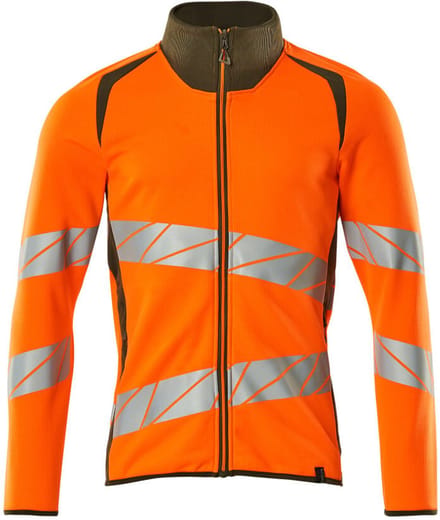 Mascot Accelerate Safe Sweatshirt met rits 19184-781 - hi-vis oranje/mosgroen - S
