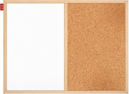 Kurk24 prikbord WHITEBOARD - houten lijst - 60 x 90 cm - combinatiebord