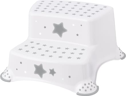 Keeeper Stars Wit 2 Treden Opstapje - kleur Stars nordic white