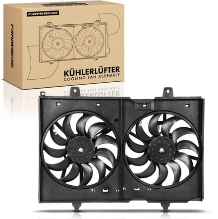 Frankberg 1x Motorkoeler Dubbele ventilator met koelerventilatorframe