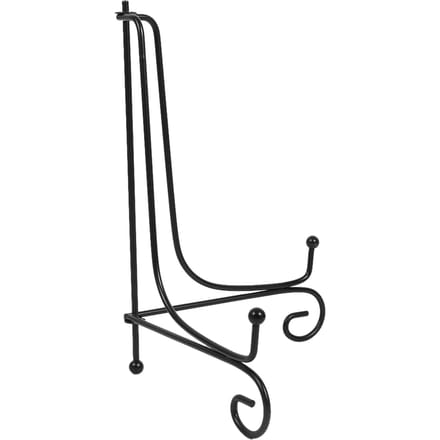 1 pcs 4    12  Iron Easel Classic Display Stand Bowl Plate Photo Frame Book Artwor Black 8 inches black
