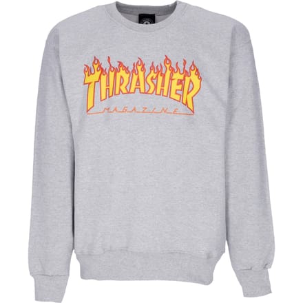Heren Flame Crewneck Sweatshirt Licht Staal/geel