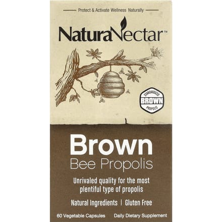 NaturaNectar, Bruine Propolis, 60 Vegetarische Capsules