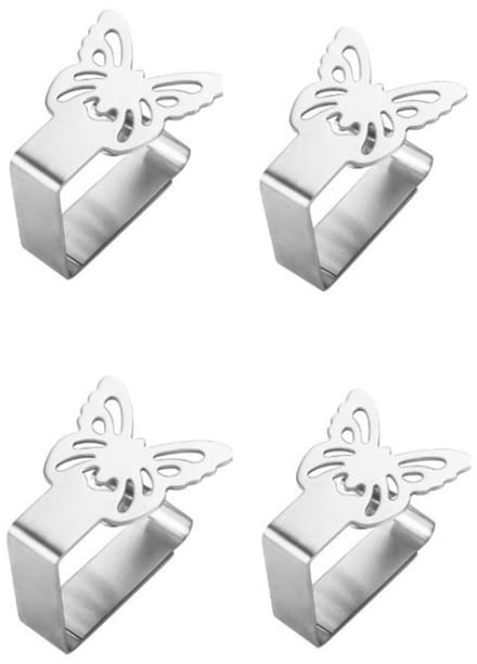 Vlindervormige kledingklemmen / kledinghouders, 4-pack