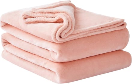 Fleece Deken - Zachte Plaid - Gezelligheid Thuis - Extra Warm - 220 x 240 cm - Roze