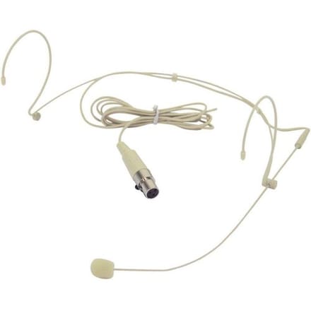 Omnitronic HS-1100 Spraakmicrofoon Headset Zendmethode:Kabelgebonden Incl. windkap Mini-XLR Kabelgebonden