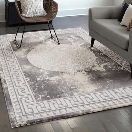 Harmony Oosters Vloerkleed Medaillon Grijs- 120x160CM
