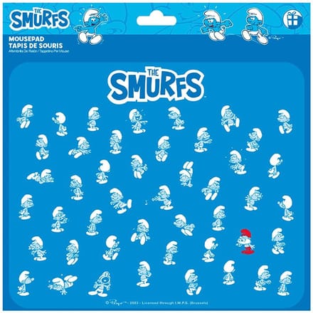 De smurfen - Muismat - Het smurfenvolkje - 23,5x20 cm - The Smurfs