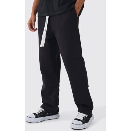 Oversized Drop Crotch Jogger | Black | Size Large