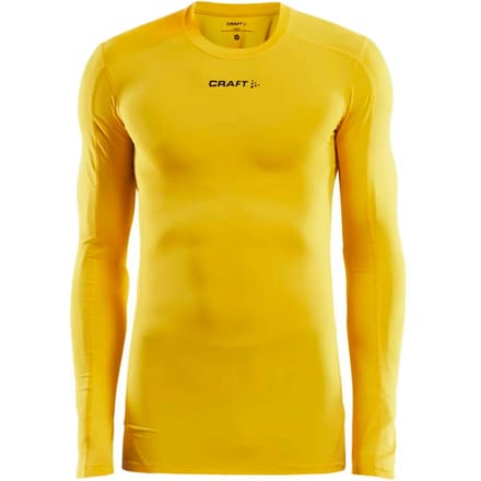 Craft Pro Control Compression Shirt Lange Mouw - Geel | Maat: S