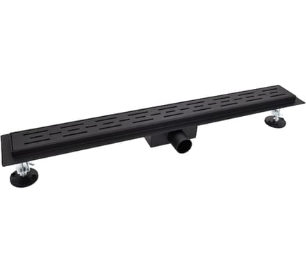 LINEA UNO - Alfa 70x7cm - Mat zwart - Douchegoot - - 991247