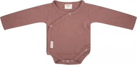 Little Indians Rib Romper Lange Mouw Burlwood 3-6 Mnd