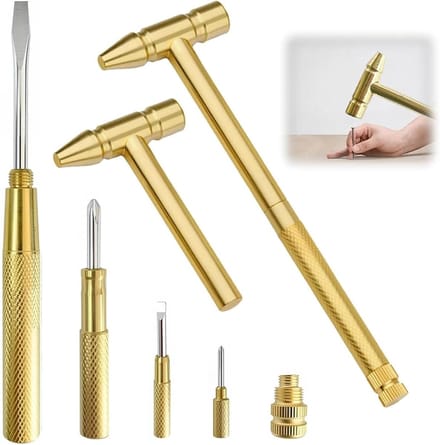 Mini Multifunction Tool - Kleine Hamer - Precisiewerk - 6-in-1 Functies - Compact Formaat - Metaal