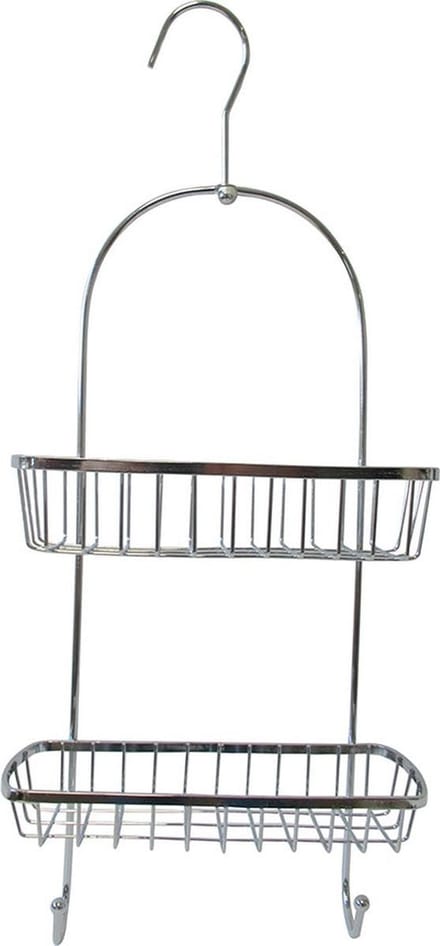 Tendance Hangend Doucherekje - zilver/chrome - 2-laags - 22 x 55 cm - RVS - zonder boren