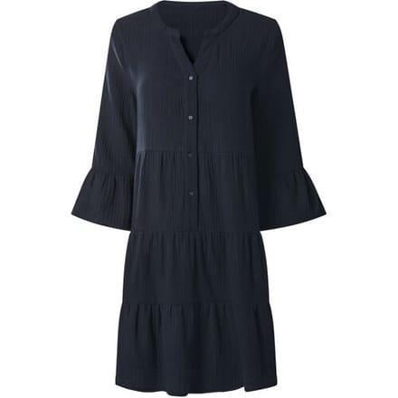 ESMARA Dames mousseline tuniekkleed (Marineblauw, M (40/42))