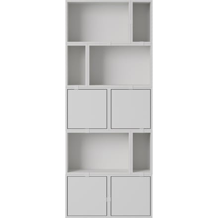 Muuto Stacked Storage Bookcase configuratie 8 - grijs