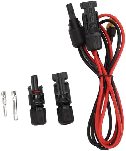 Zonnepaneel Adapterkabel - XT60 Kabel - Energie Opladen - Brede Compatibiliteit - 30-104 cm - Zwart