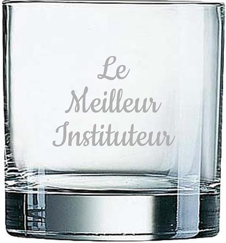 Whiskeyglas gegraveerd - 38cl - Le Meilleur Instituteur