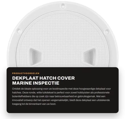 Dekplaat 6in - ABS Luikdeksel - Ronde Inspectie Dekplaat - Wit - Antislip - Schokbestendig Ontwerp