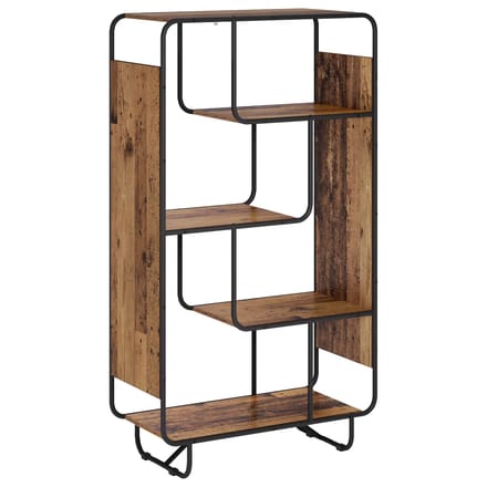 vidaXL - Highboard - Oud - hout - 80 - x - 37.5 - x - 144 - cm - Bewerkt - hout