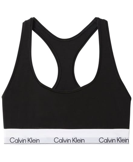 Calvin Klein dames icon cotton modal unlined bralette zwart