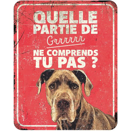Waarschuwingsbord deense hond de D&D Home