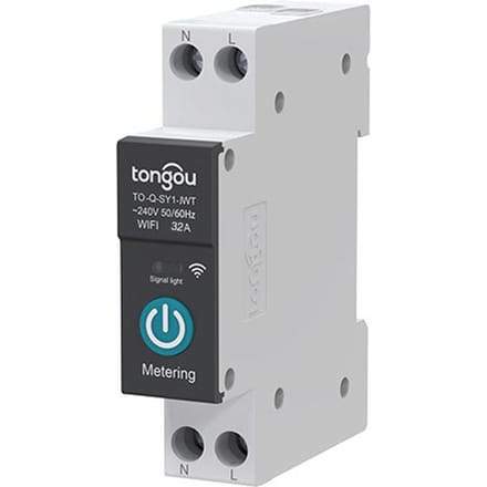 Tuya WiFi Intelligent Circuit Breaker Draadloze afstandsbedieningen Bedieningsschakelaar Mobiele telefoon APP Afstandsbedieningen 32A