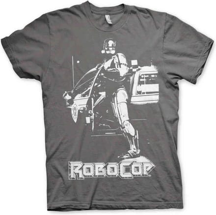 Robocop Heren Tshirt -L- Poster Grijs