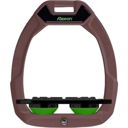 Veiligheid stirrups Paardrijden Plat Grip Bruin/Zwart/Groen Flex-On Safe-On
