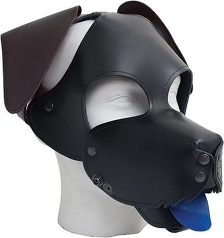 Leren Floppy Dog Masker Mister B - Bruin
