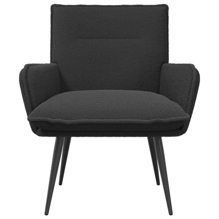 vidaXL - Fauteuil - Donkergrijs - Bouclé