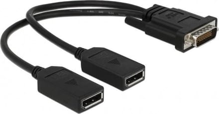 Delock - Adapter DMS-59 Stecker - 2 x DP Buchse 25 cm