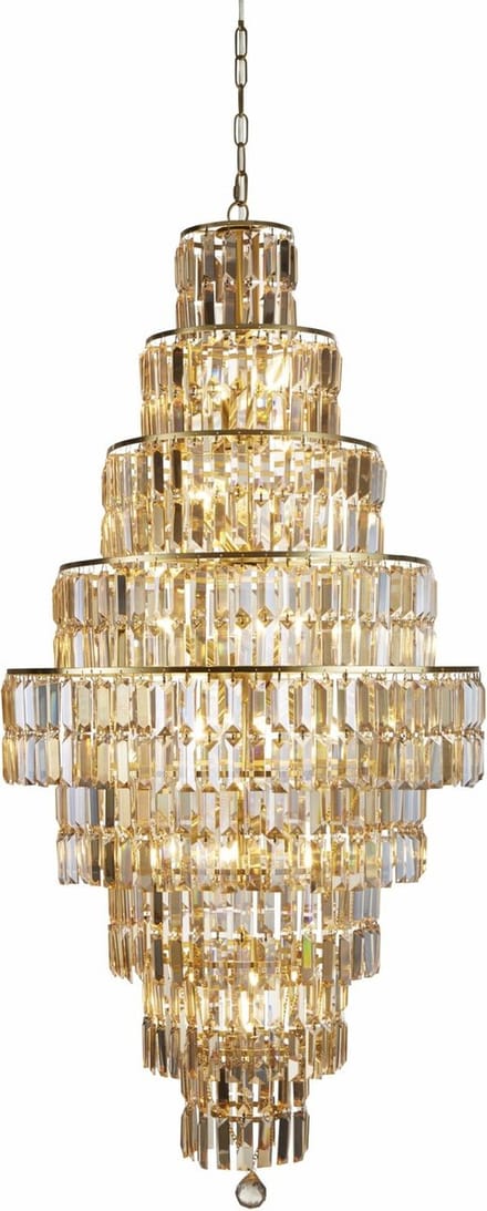 Searchlight EMPIRE Kroonluchter 13 Lichts Kristal Champagne