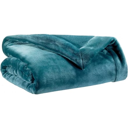 Dekentje Vivaraise Tender - Pauw - 150 x 200 cm in polyester